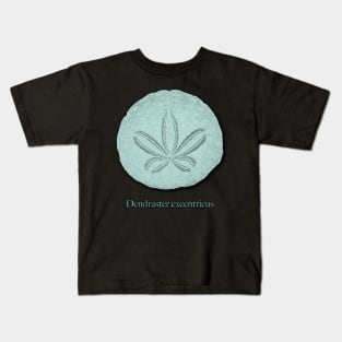 Mint Green Sand Dollar Seashell Design Kids T-Shirt